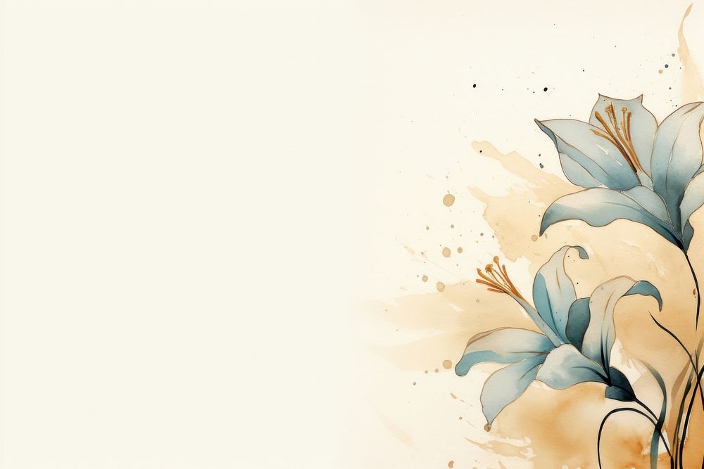 Lily watercolor minimal background backgrounds painting pattern.