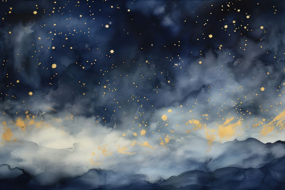 Night sky watercolor background backgrounds astronomy nature.