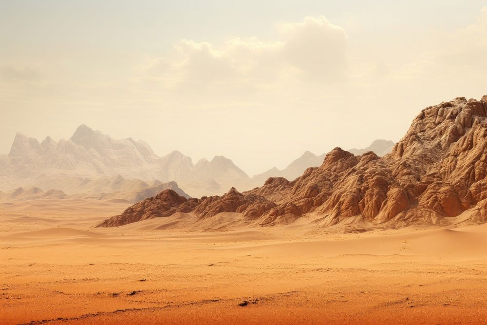 Desert hills landscape panoramic outdoors.