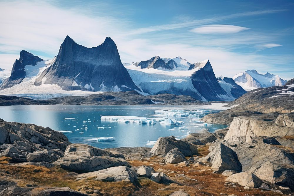 Greenland landscapes panoramic mountain outdoors.