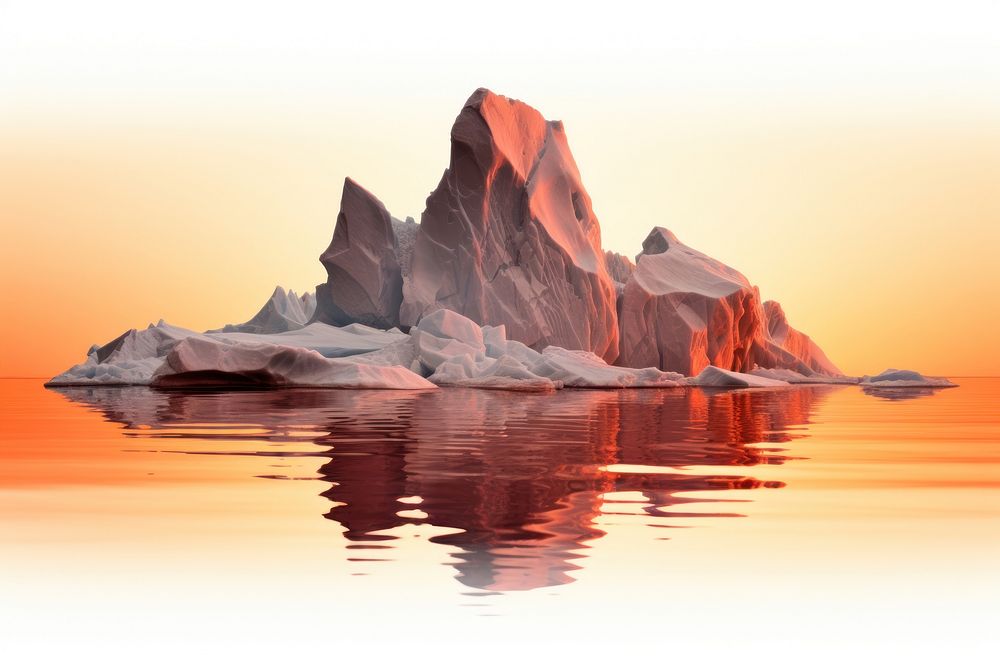 Sunset iceburg outdoors iceberg nature.