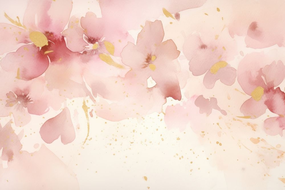Pink floral watercolor background backgrounds blossom flower.