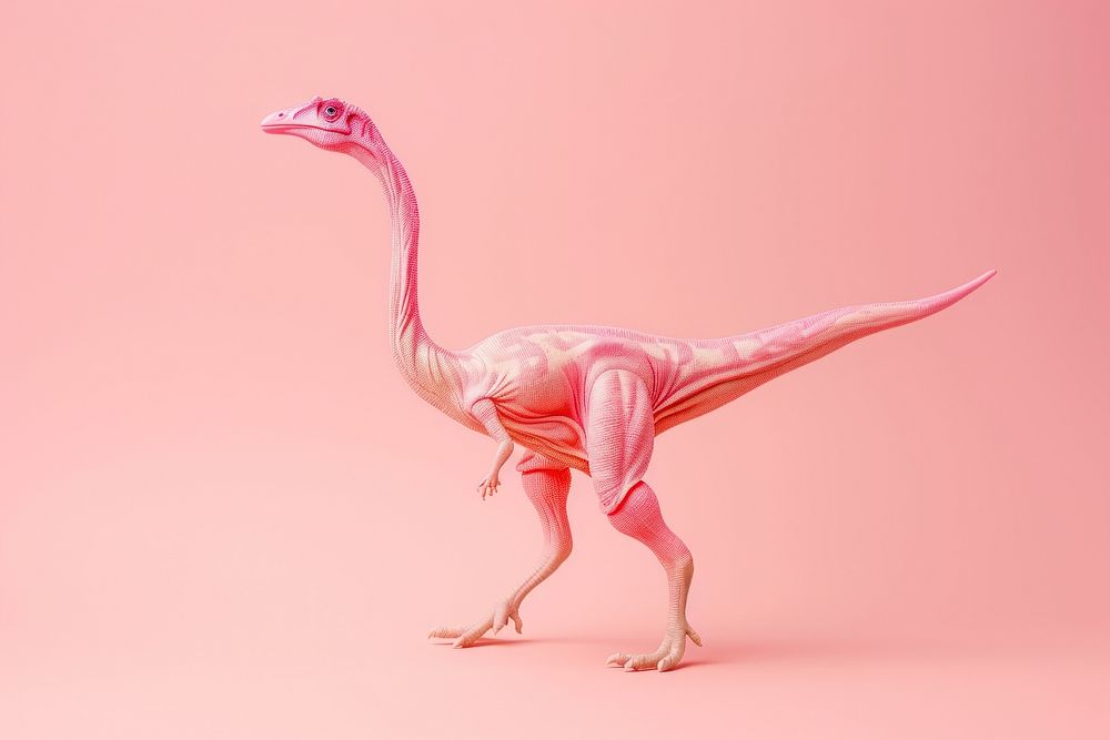 Toy Therizinosaurus dinosaur animal flamingo.