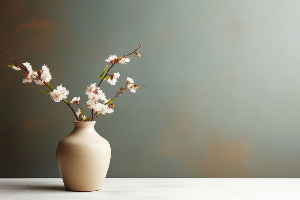 Vase blossom flower plant.