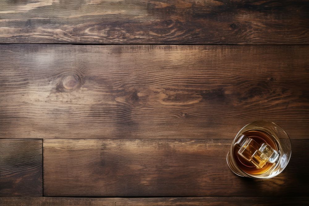 Whiskey backgrounds hardwood glass.