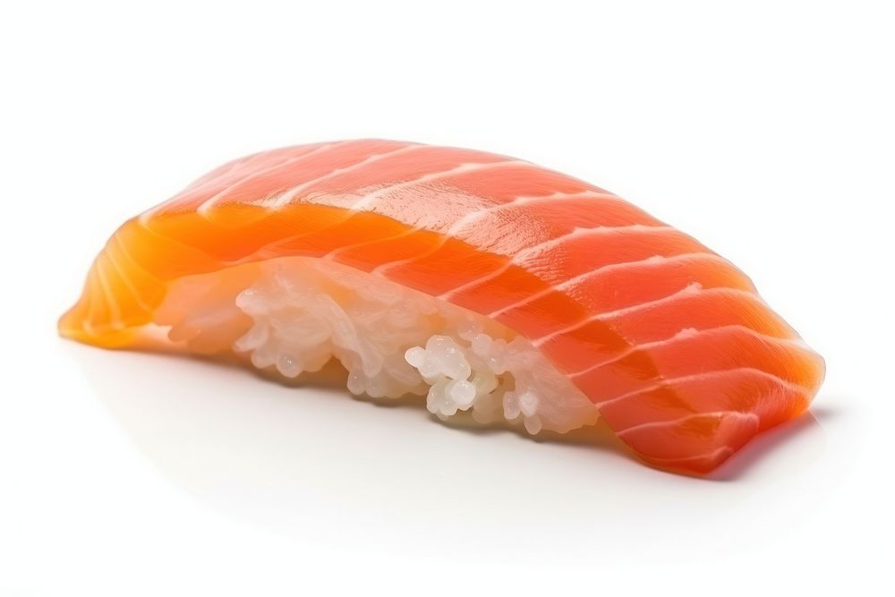 1 bite sushi seafood salmon rice.