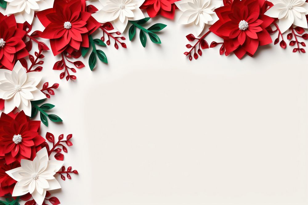 Christmas flower floral border backgrounds christmas pattern.