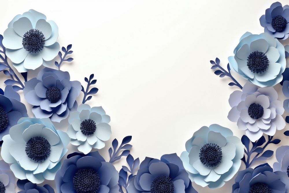 Anemone floral border backgrounds pattern anemone.