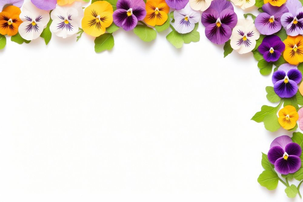 Pansy floral border pansy backgrounds flower.