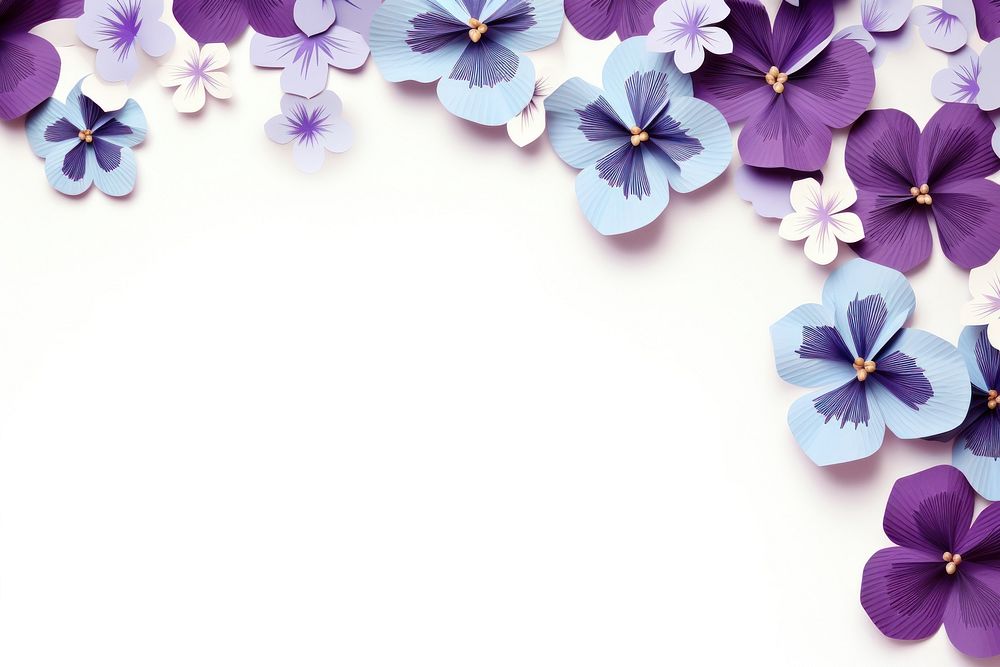 Pansy floral border backgrounds flower purple.