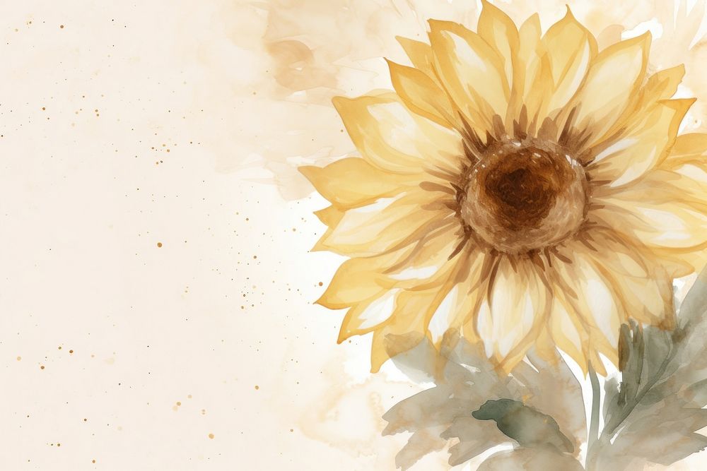 Sunflower watercolor minimal background sunflower backgrounds painting.