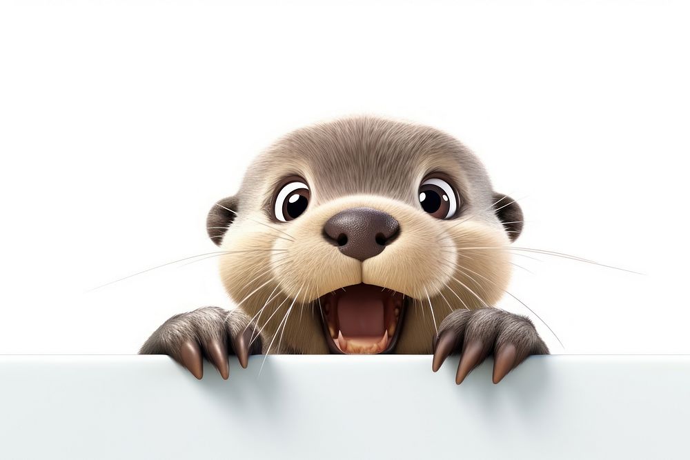 Animal otter wildlife cartoon.