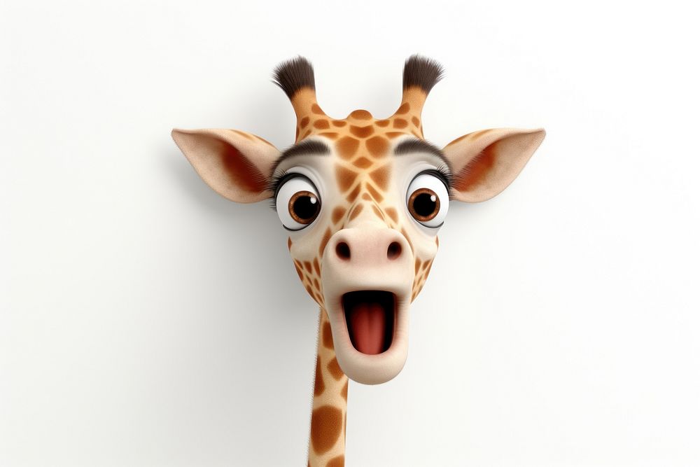Giraffe animal wildlife cartoon.