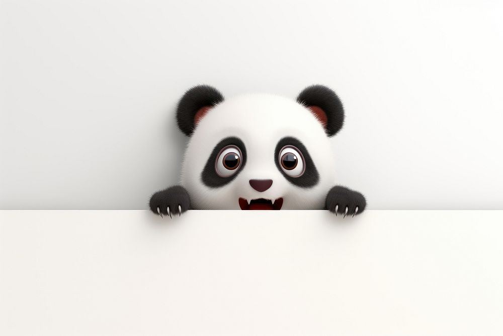 Cartoon mammal animal panda.