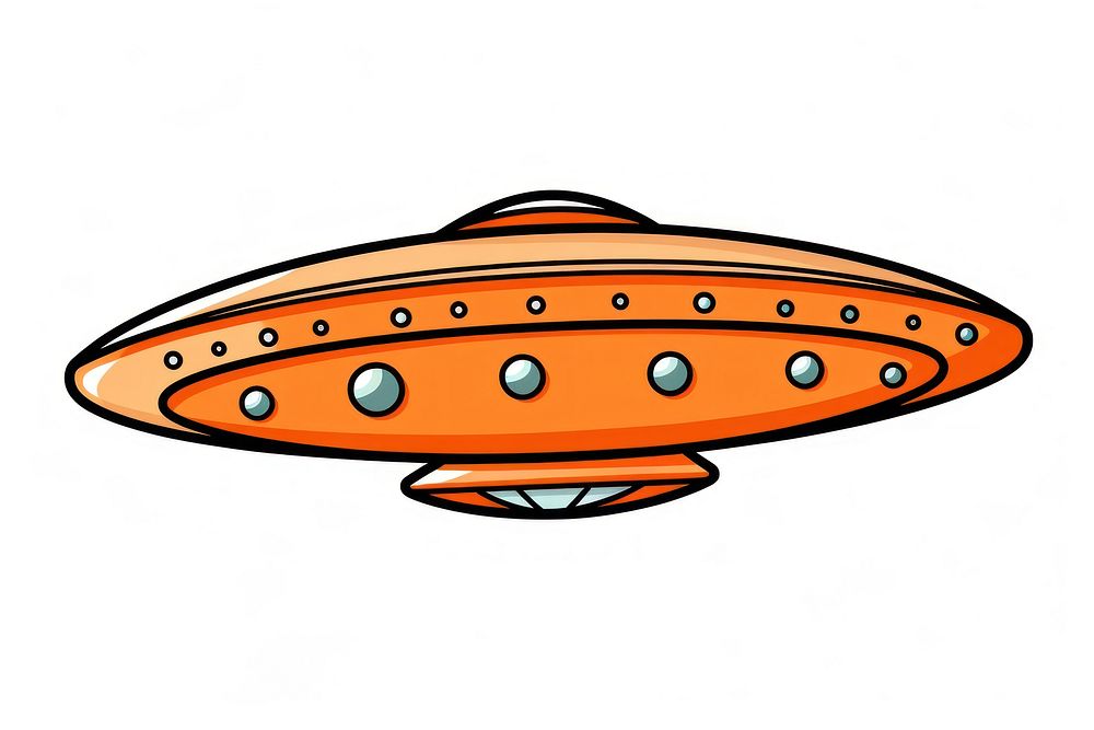 UFO Clipart cartoon transportation aircraft.