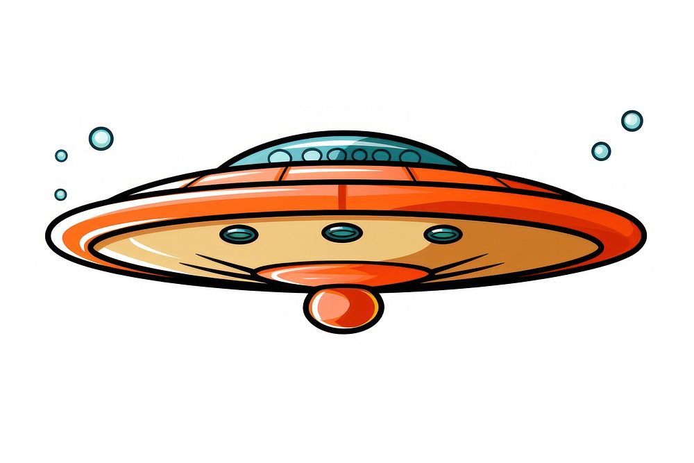 UFO Clipart cartoon transportation zeppelin.
