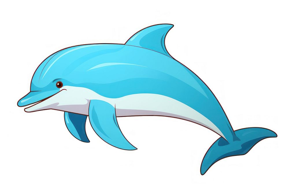 Dolphin cartoon animal mammal fish.