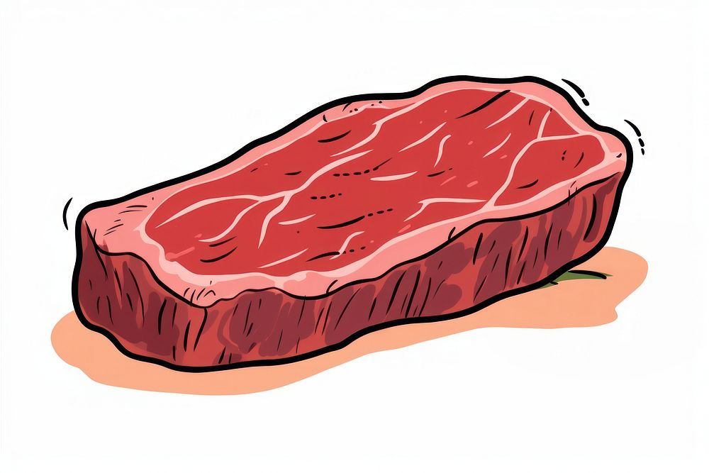 Steak Clipart cartoon meat food.