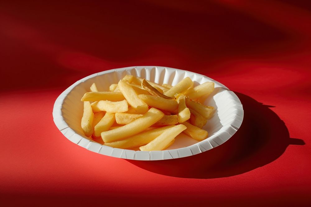 Fries plate food bowl.