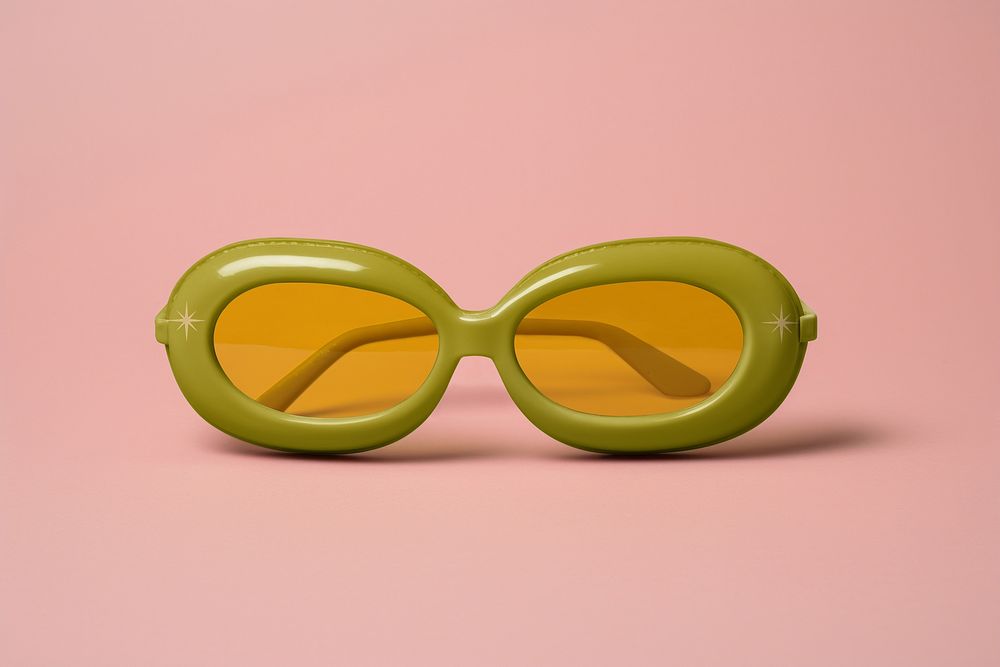 Vintage green oval sunglasses