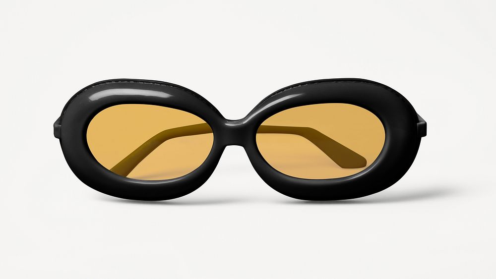 Vintage black oval sunglasses