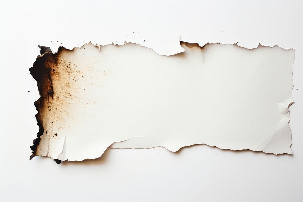 Burnt paper texture backgrounds torn white background.
