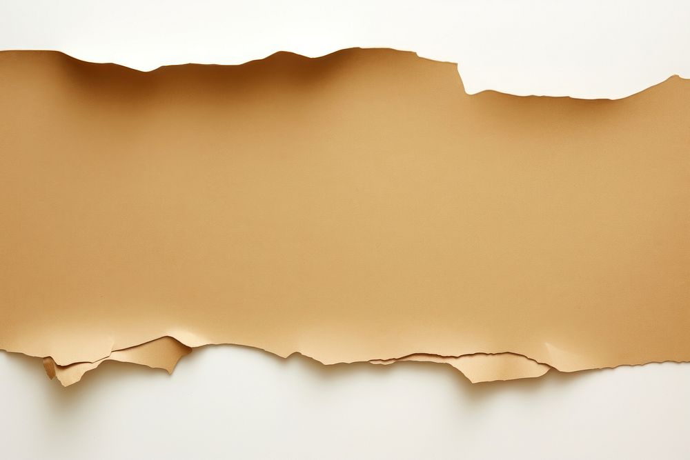 Kraft paper backgrounds torn white background.