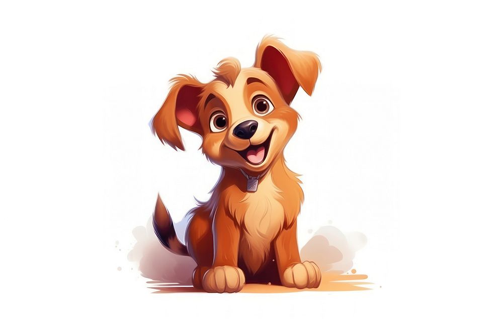 Puppy character love concept animal cartoon mammal.