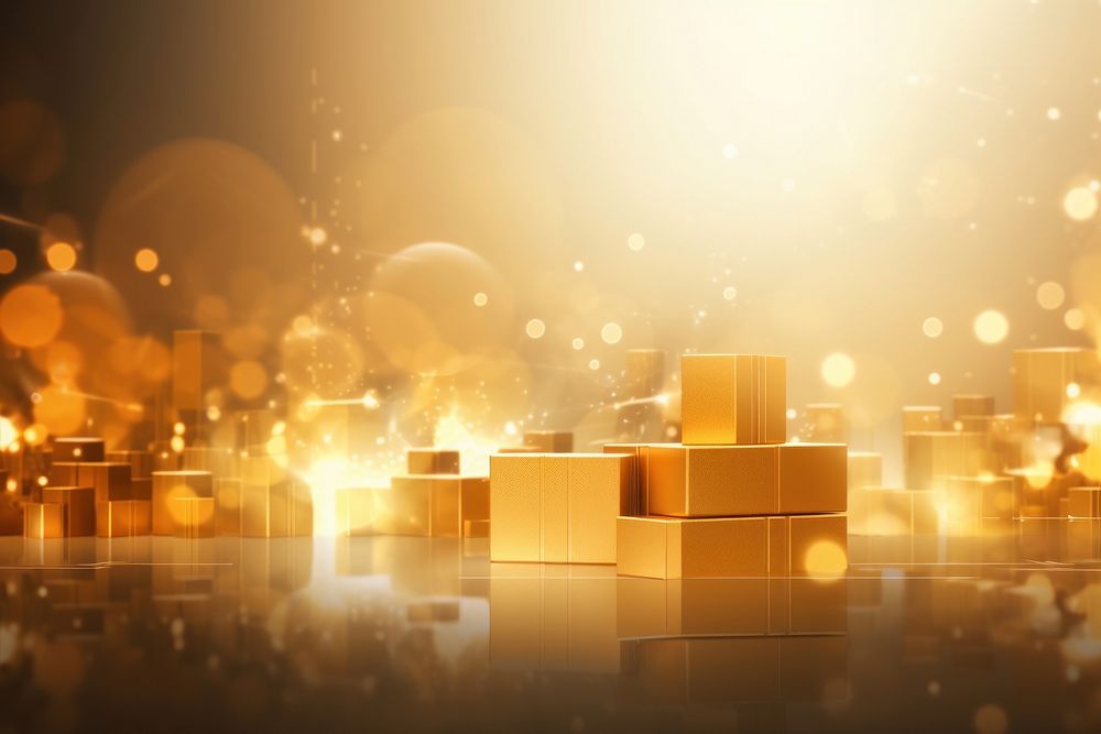 Shipping gold background backgrounds abstract box.
