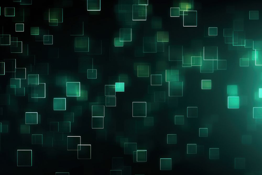 Squares green dark background backgrounds technology futuristic.