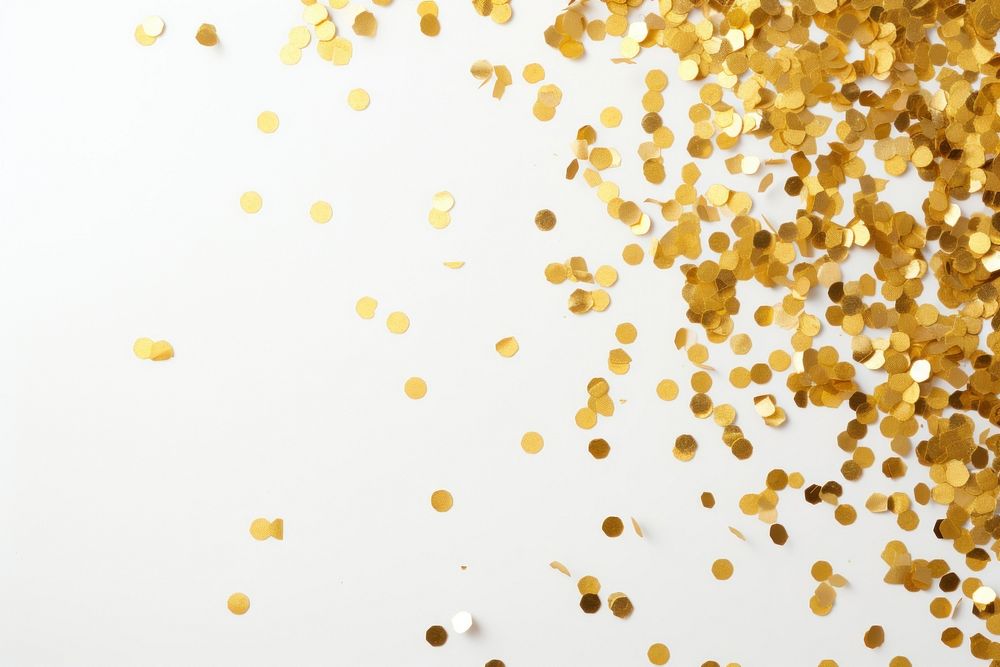Glittering confetti backgrounds gold white background.