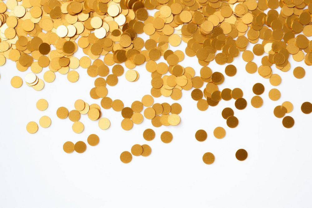 Glittering confetti gold backgrounds coin.