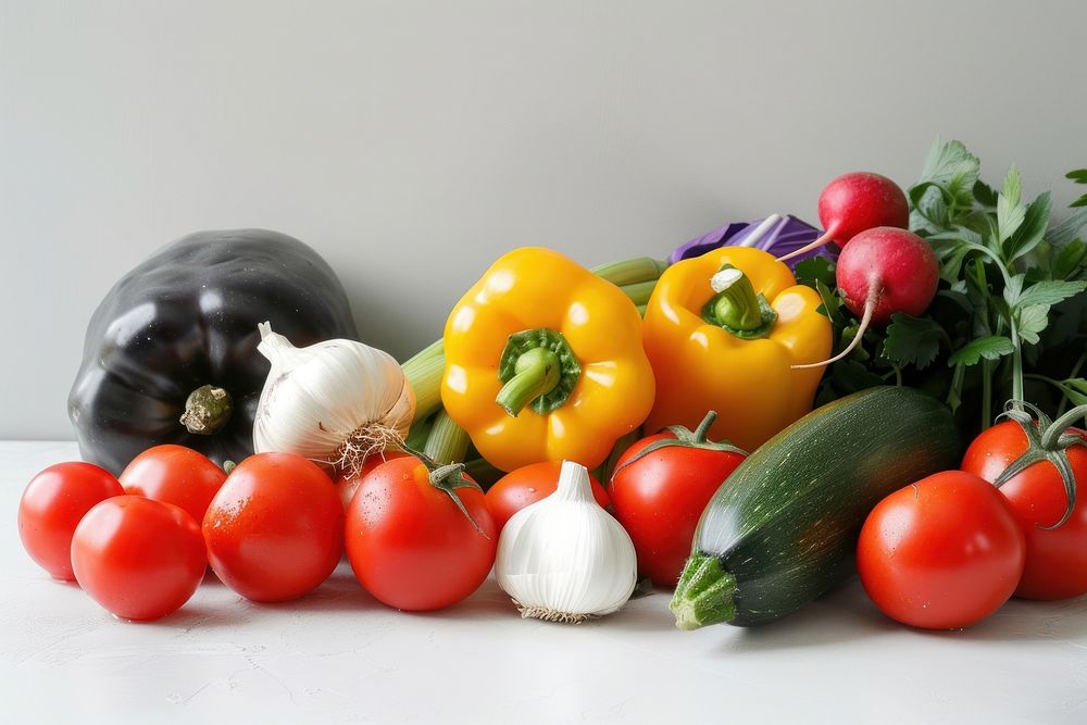 Various vegetables fruit plant food.