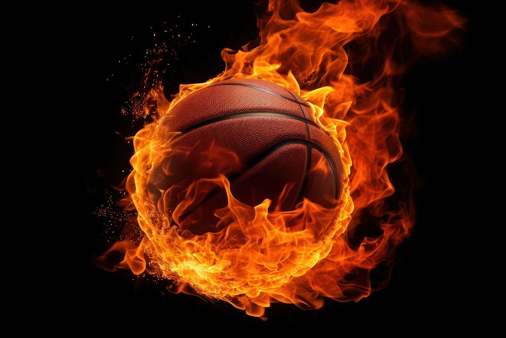 Basketball fire backgrounds flame.