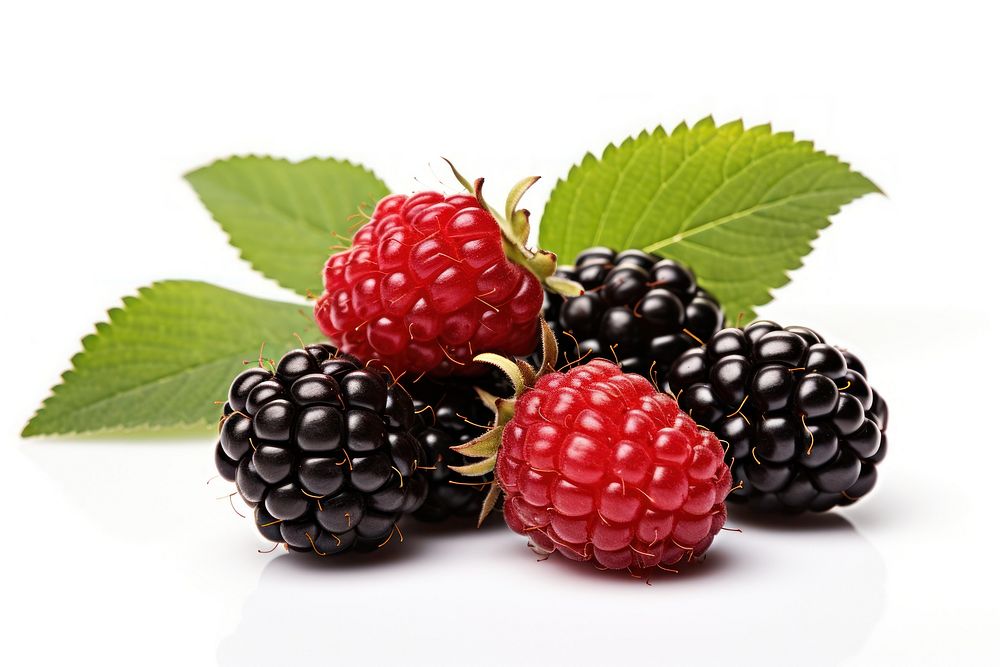 Blackberries with strawberry blackberry raspberry fruit.