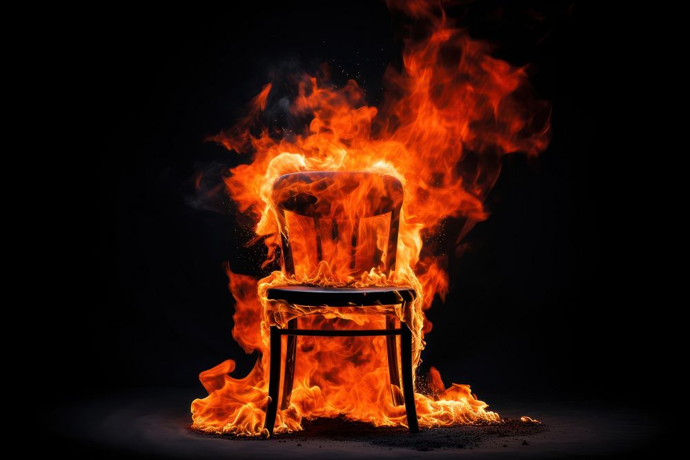 Chair fire bonfire flame. | Premium Photo - rawpixel