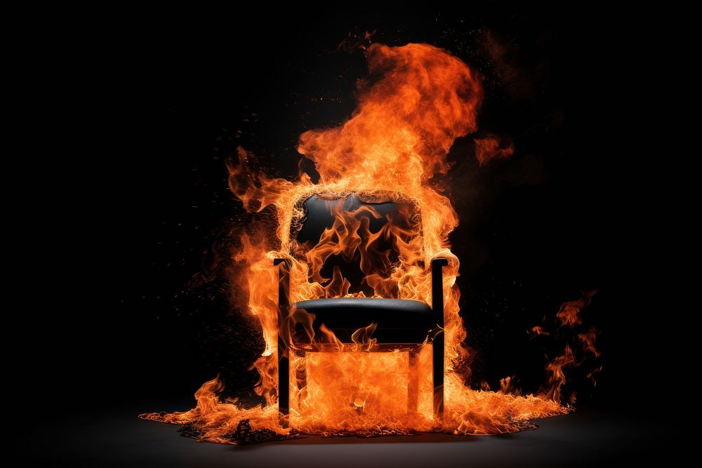 Chair fire fireplace bonfire.