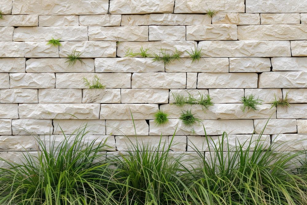 Limestone grass wall architecture.