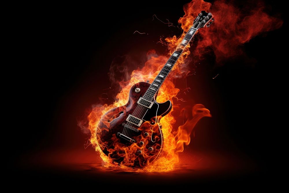 Guitar music black fire.