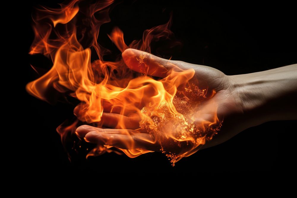 PNG Hand fire bonfire finger.