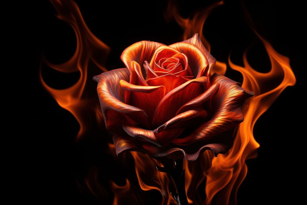 PNG Rose fire flower flame.