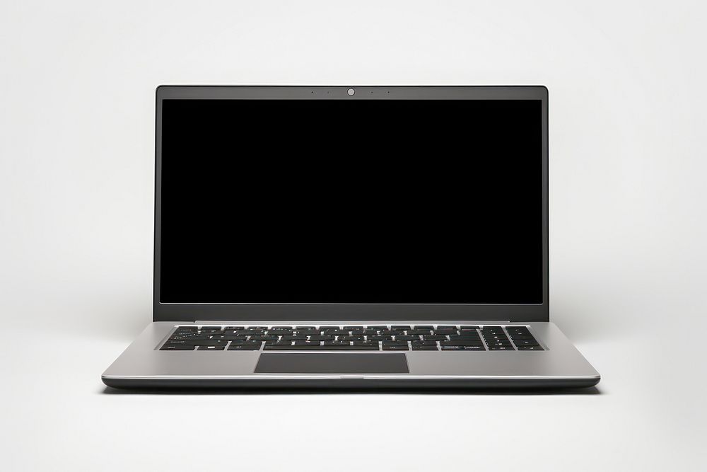 Laptop computer white background portability.