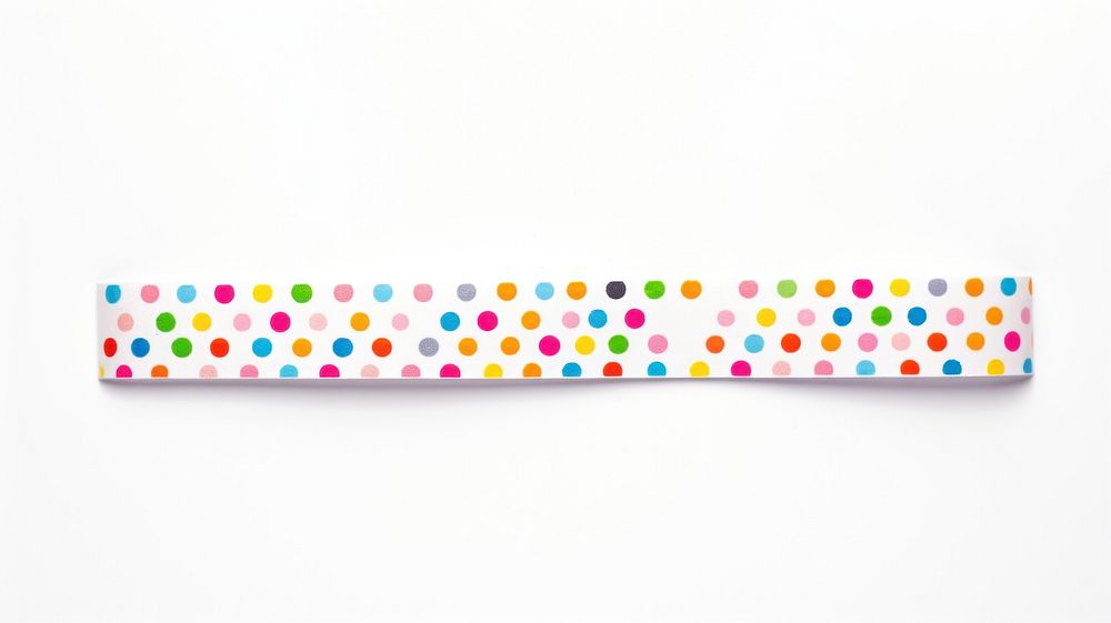 Colorful dot adhesive strip pattern white background accessories.