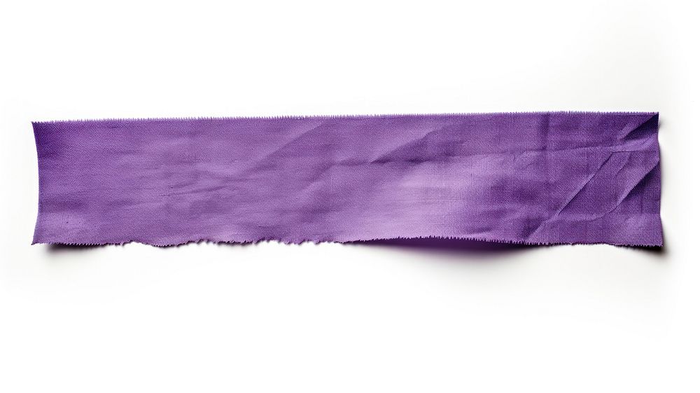 Fabric purple adhesive strip white background accessories rectangle.