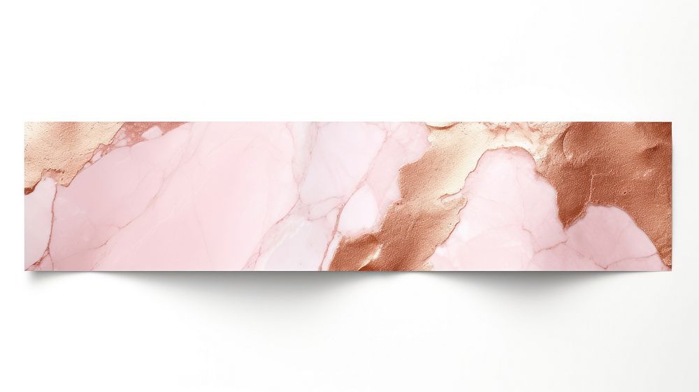 Marble pink gold adhesive strip backgrounds white background rectangle.