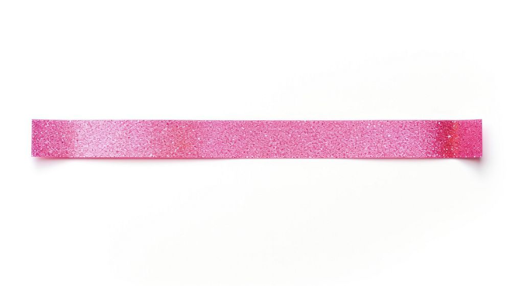 Pink glitter adhesive strip white background accessories rectangle.