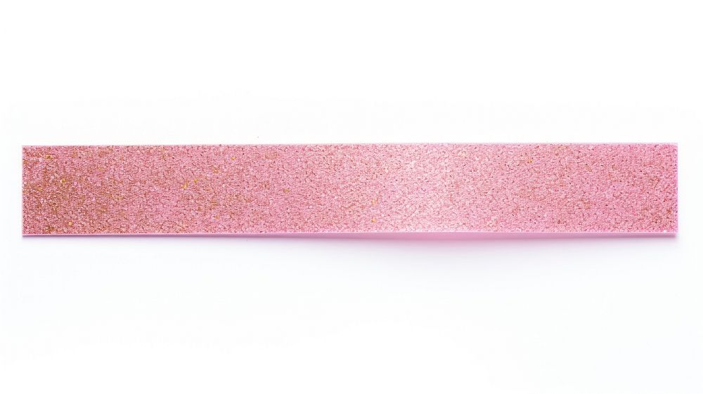 Pink glitter gold adhesive strip white background rectangle magenta.