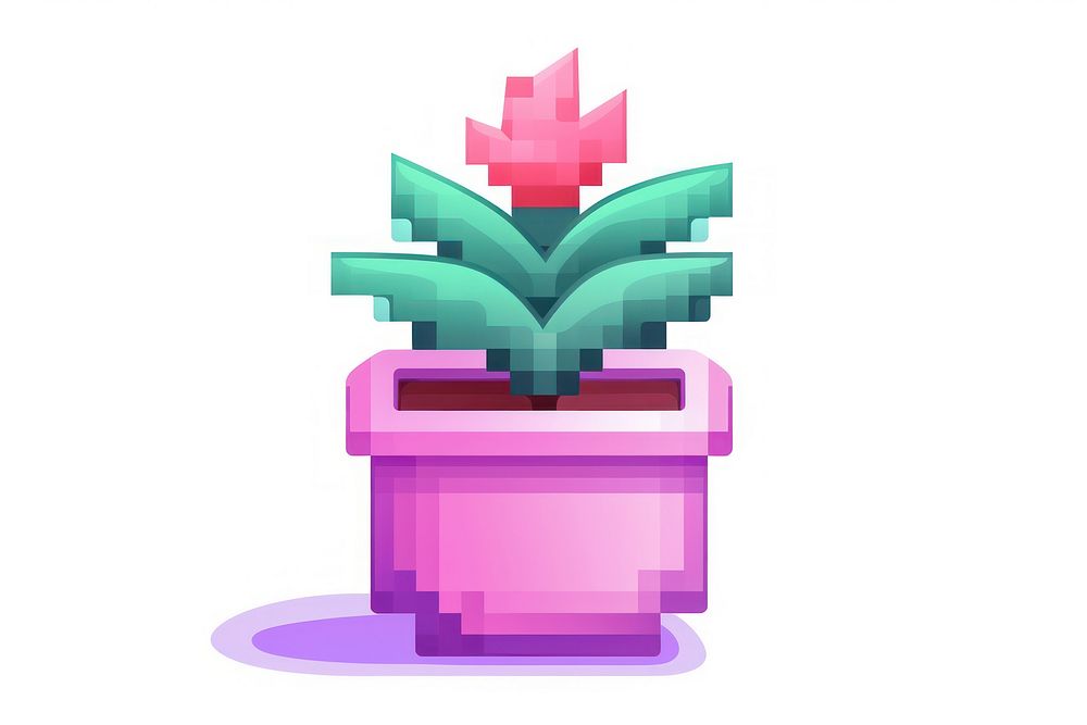 Plant pot pixel pineapple creativity technology.