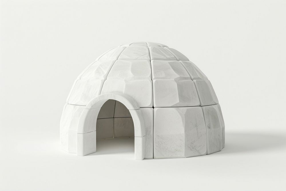 White igloo white background architecture.