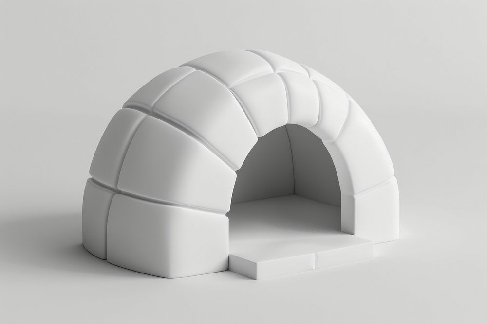 White igloo architecture outdoors.